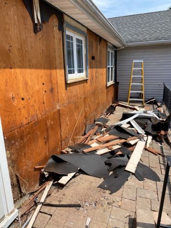 Storm Damage in North Middletown, New Jersey by Keystone Roofing & Siding LLC